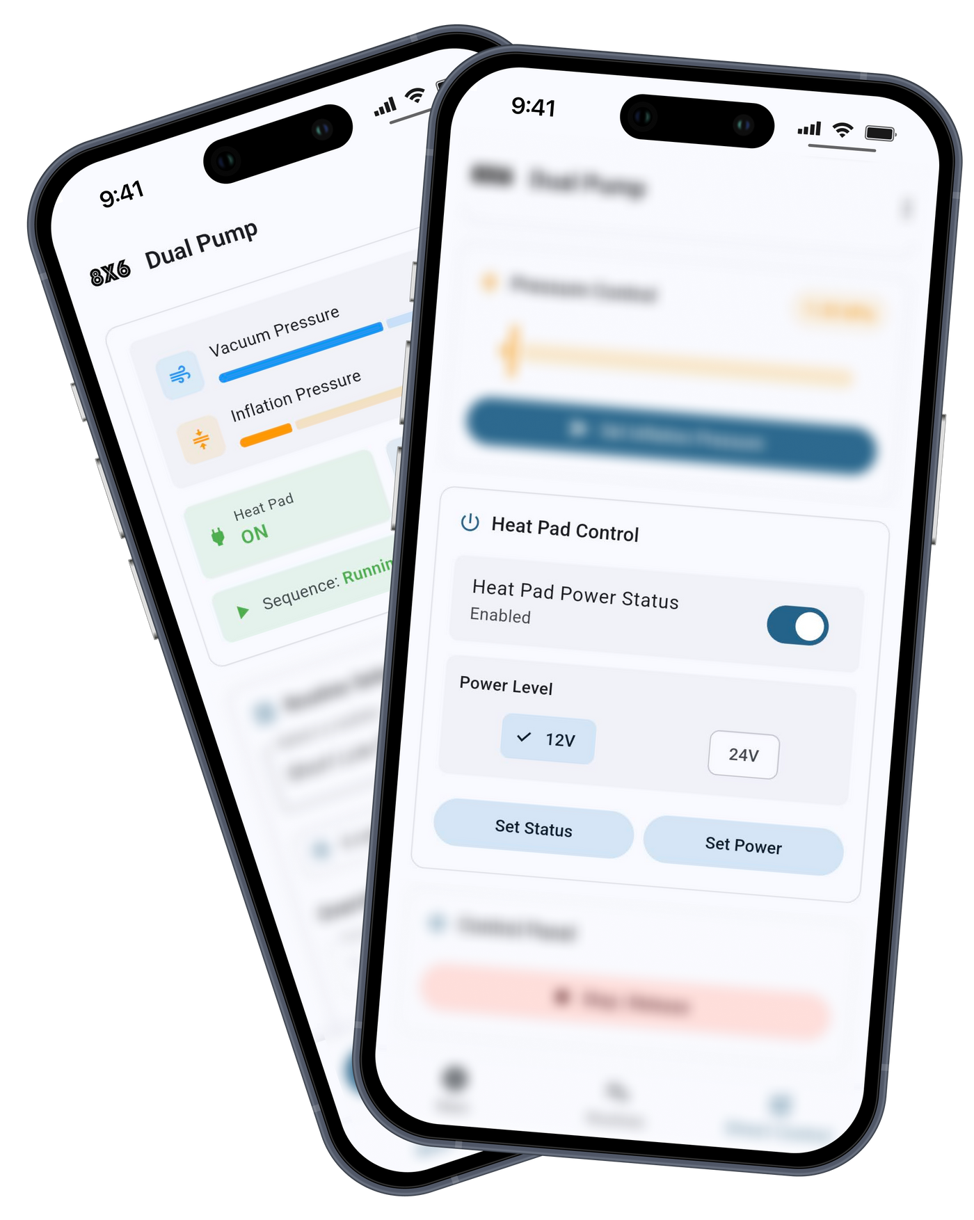 Heat pad control mockup
